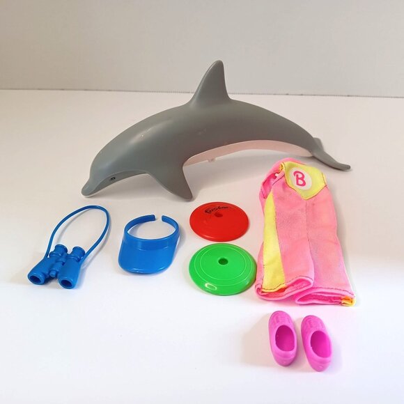 Snap N Play Barbie 1991 Vintage with dolphin and accessories - Picture 4 of 4